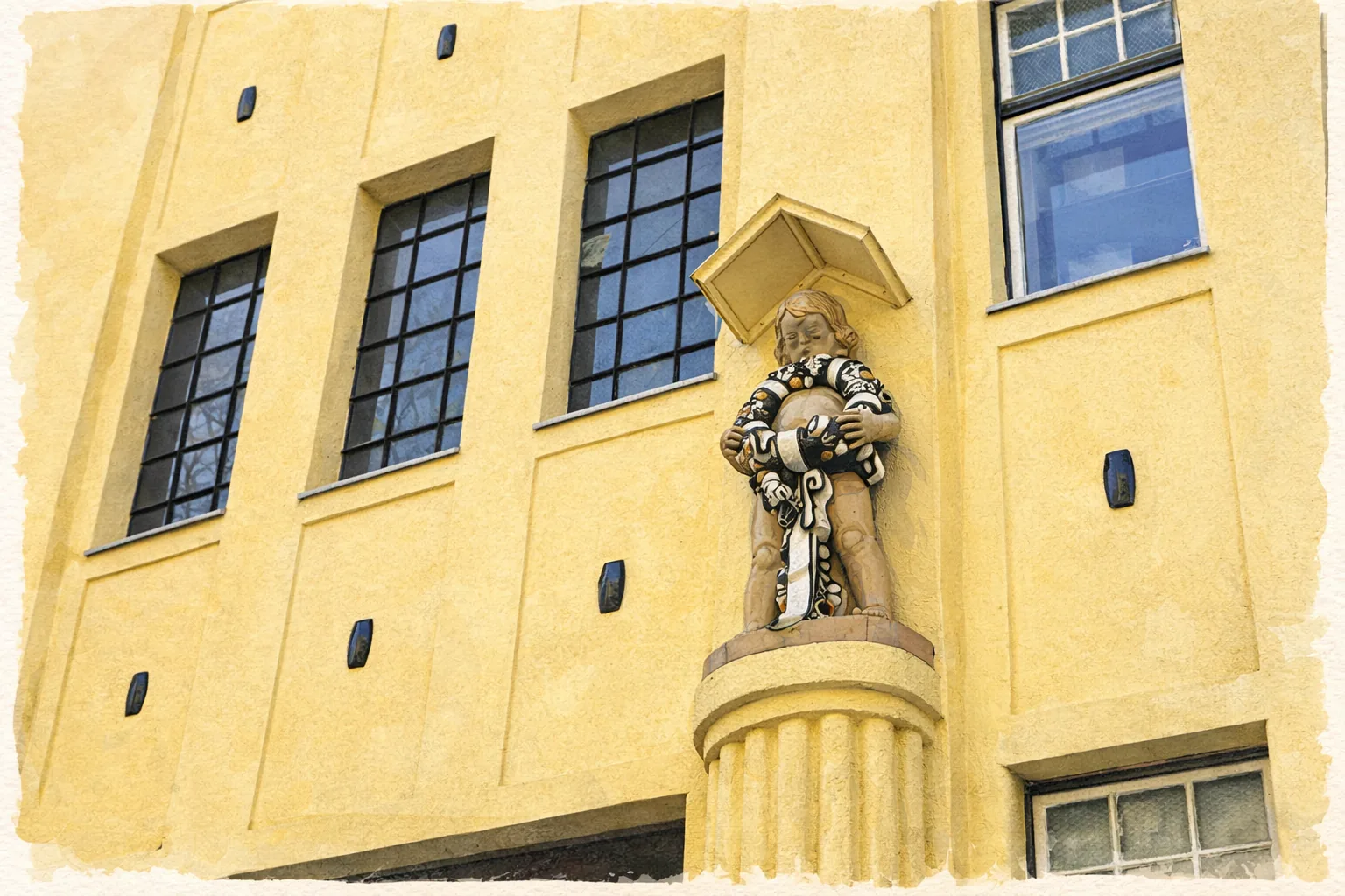 Detajl stavbe v okolici Drame